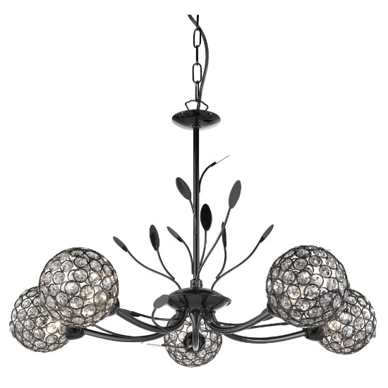 Bellis II 5 Light Ceiling In Black Chrome Furniture in Fashion