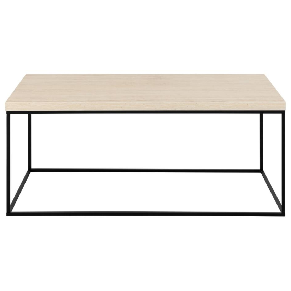 Bellmore Wooden Rectangular Coffee Table In Travertine