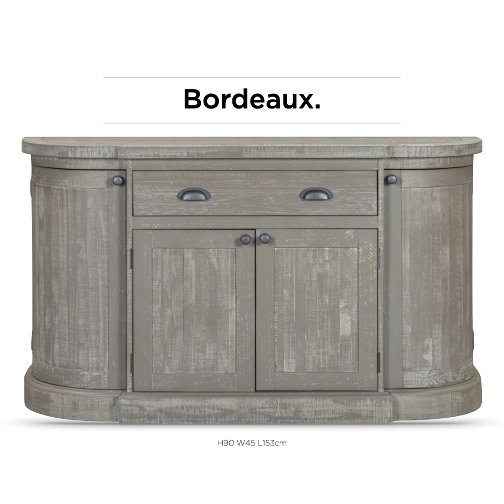 Bellmore Wooden Sideboard With 4 Doors 1 Drawer - Bordeaux