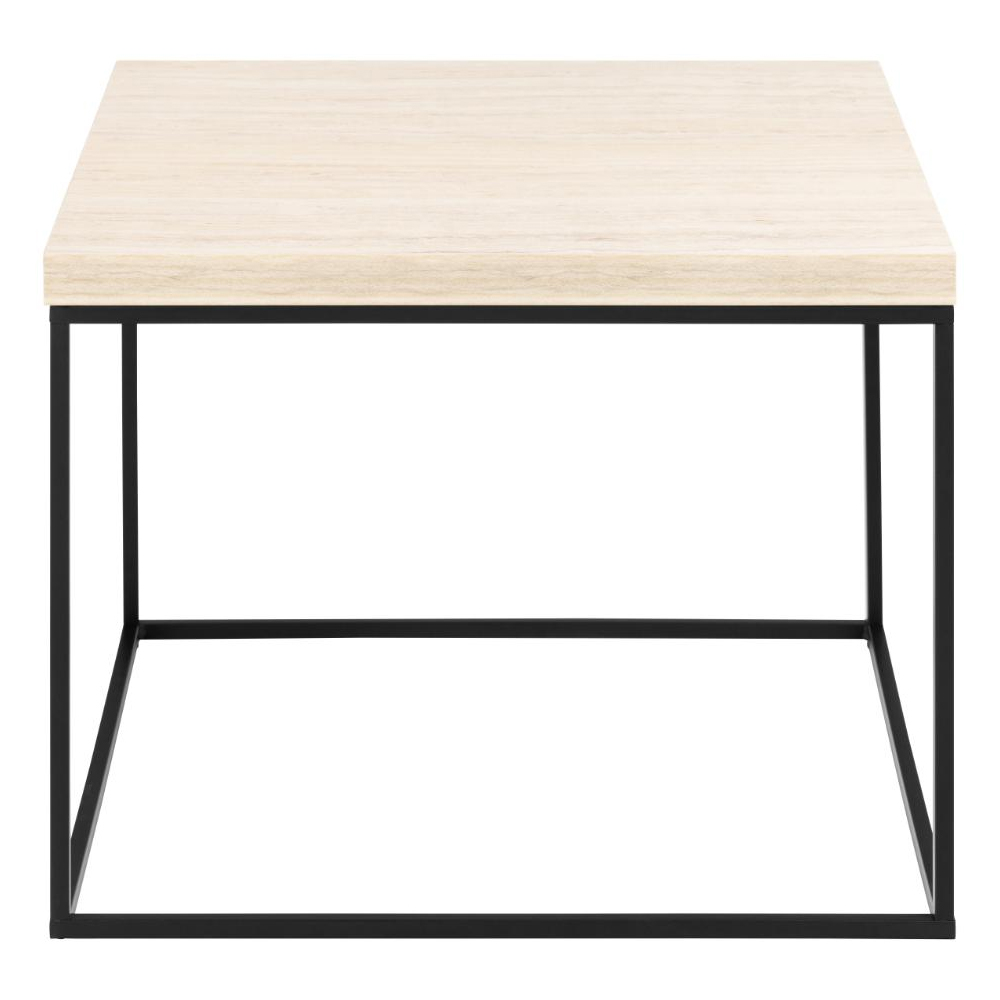 Bellmore Wooden Square Coffee Table In Travertine