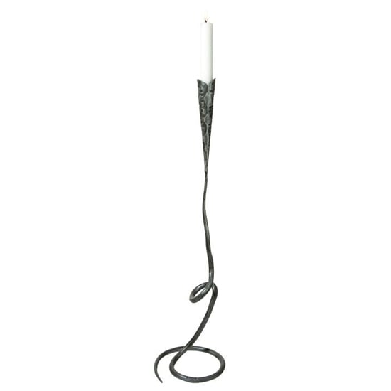 Product photograph of Bellona Iron Large Candleholder In Antique Black from Furniture in Fashion