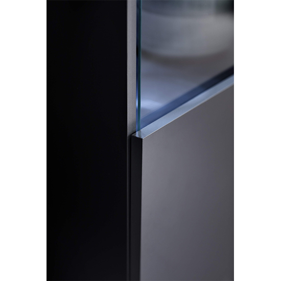 Belloz LED Living Room Furniture Set In Artisan Oak Matt Grey