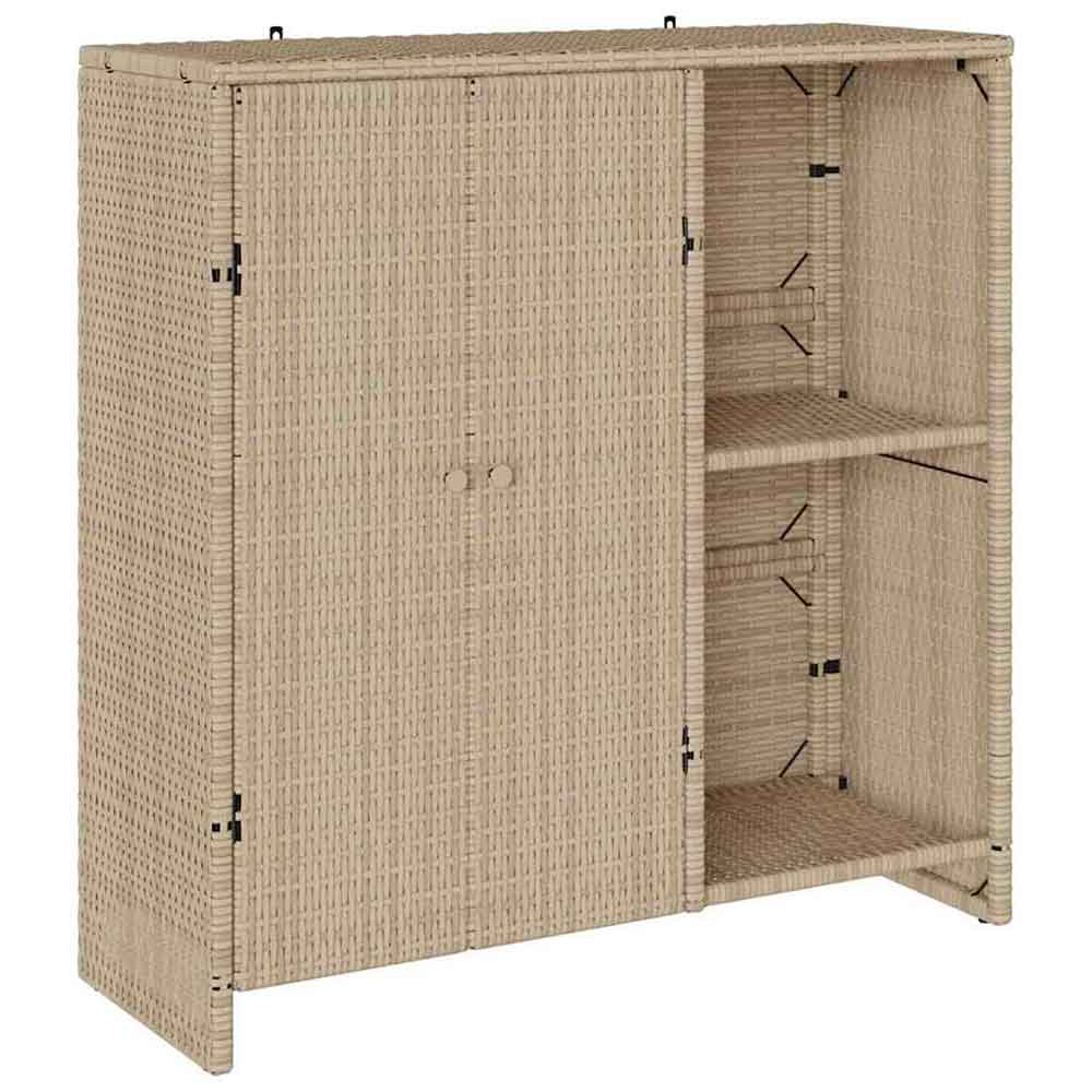 Bellport Rattan Storage Cabinet With 2 Doors In Beige