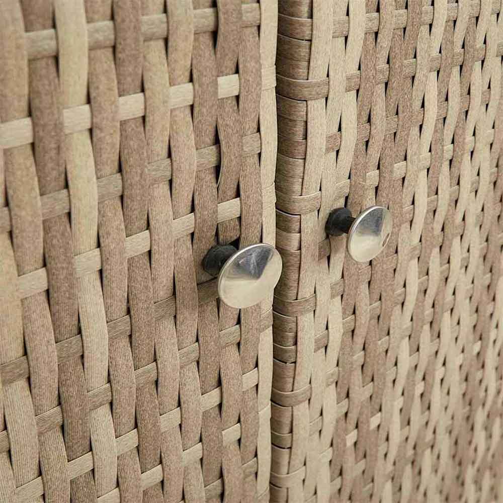 Bellport Rattan Storage Cabinet With 2 Doors In Beige