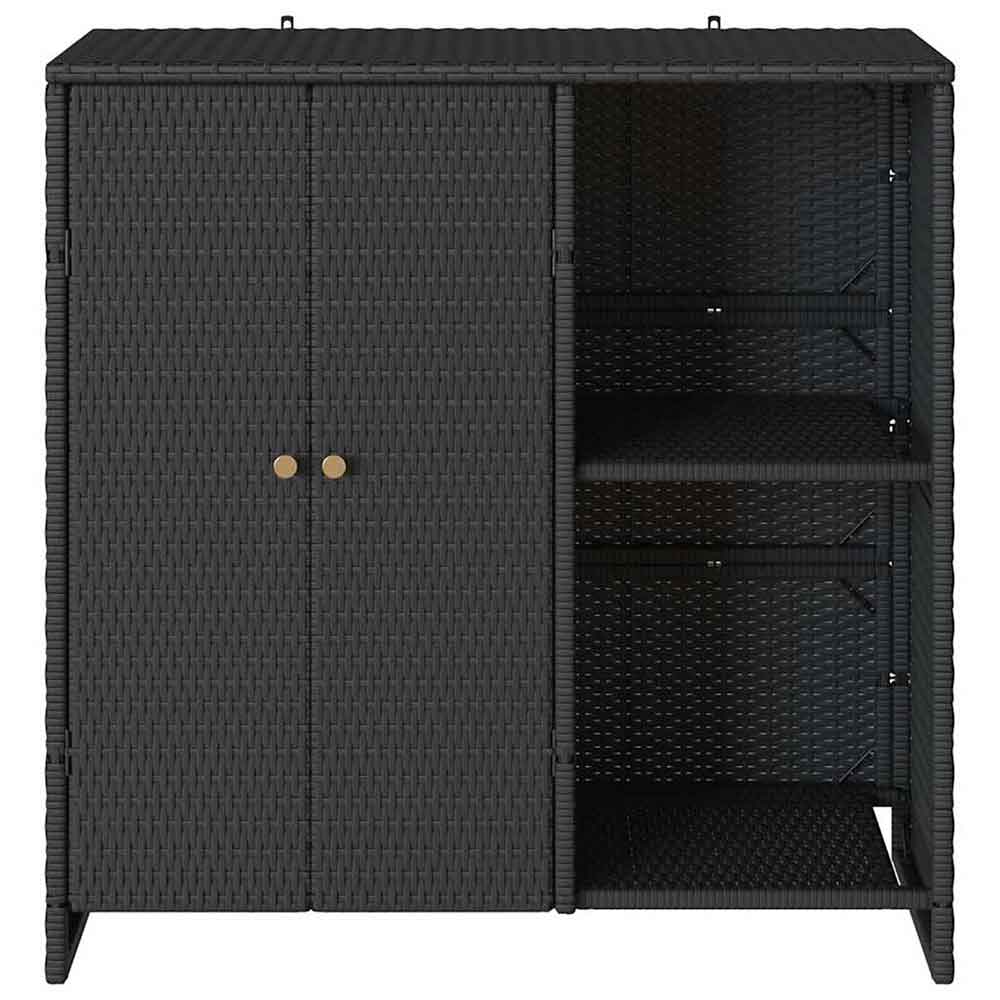Bellport Rattan Storage Cabinet With 2 Doors In Black