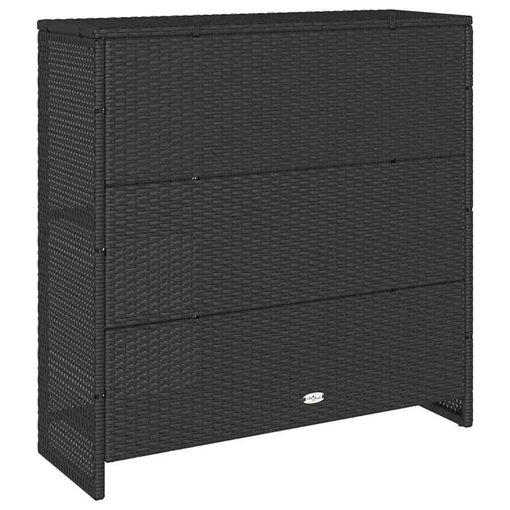 Bellport Rattan Storage Cabinet With 2 Doors In Black