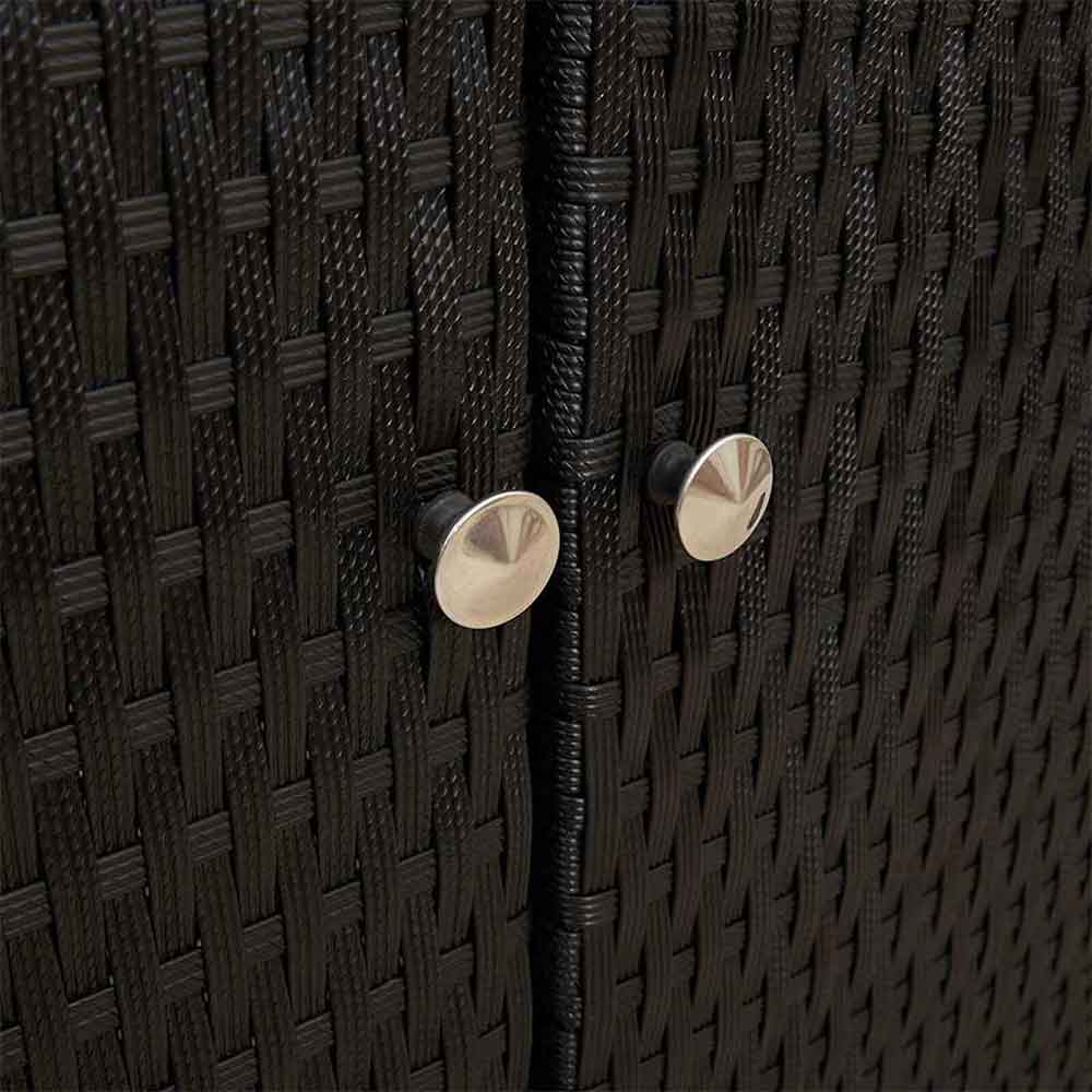 Bellport Rattan Storage Cabinet With 2 Doors In Black