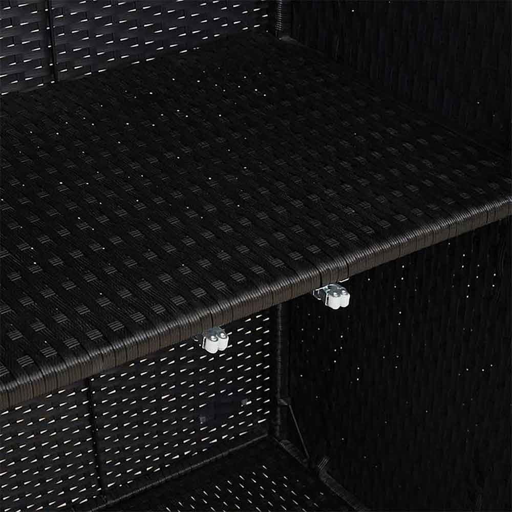 Bellport Rattan Storage Cabinet With 2 Doors In Black