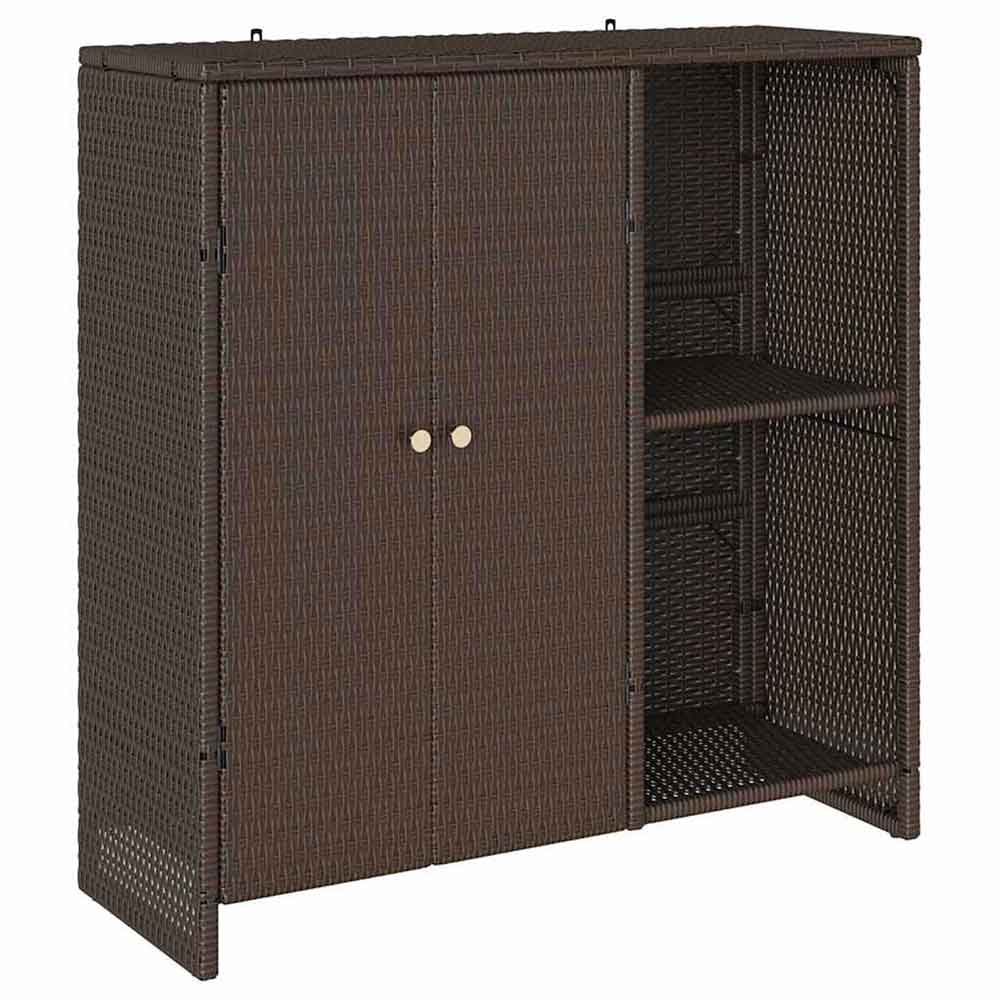 Bellport Rattan Storage Cabinet With 2 Doors In Brown