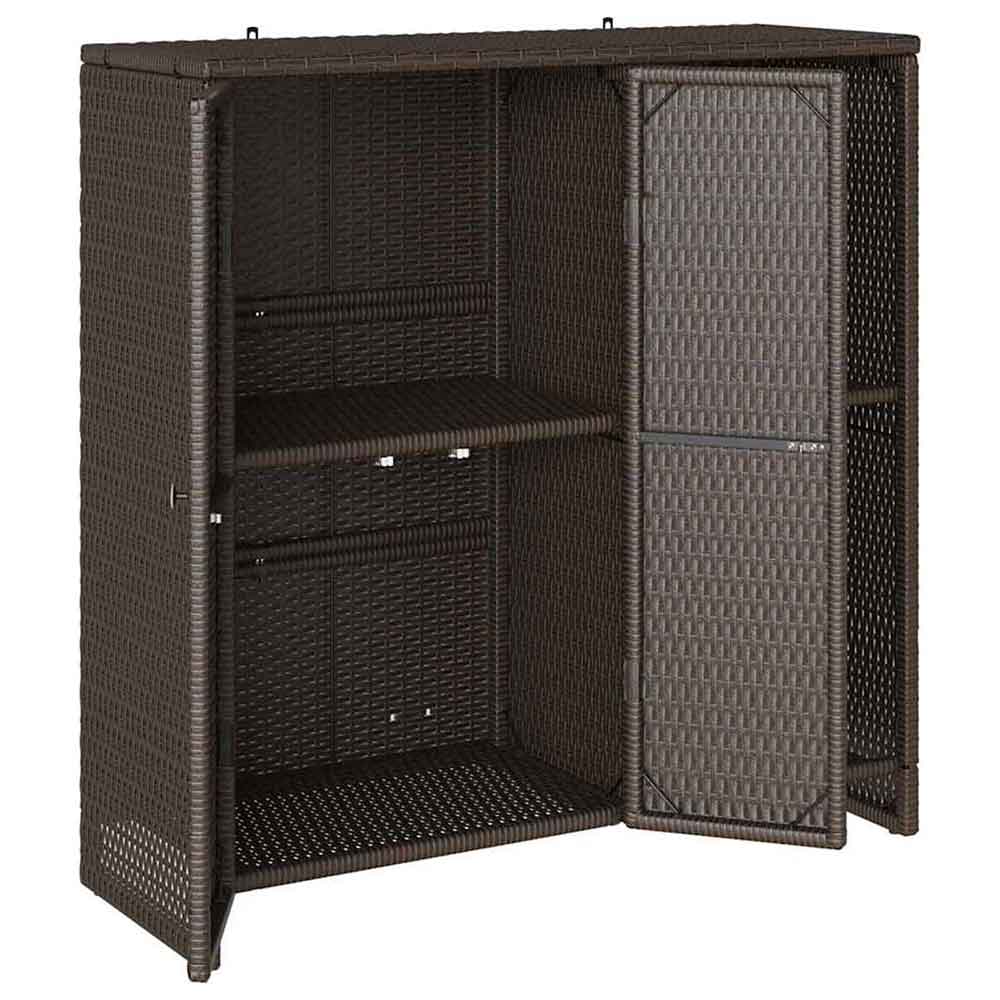 Bellport Rattan Storage Cabinet With 2 Doors In Brown