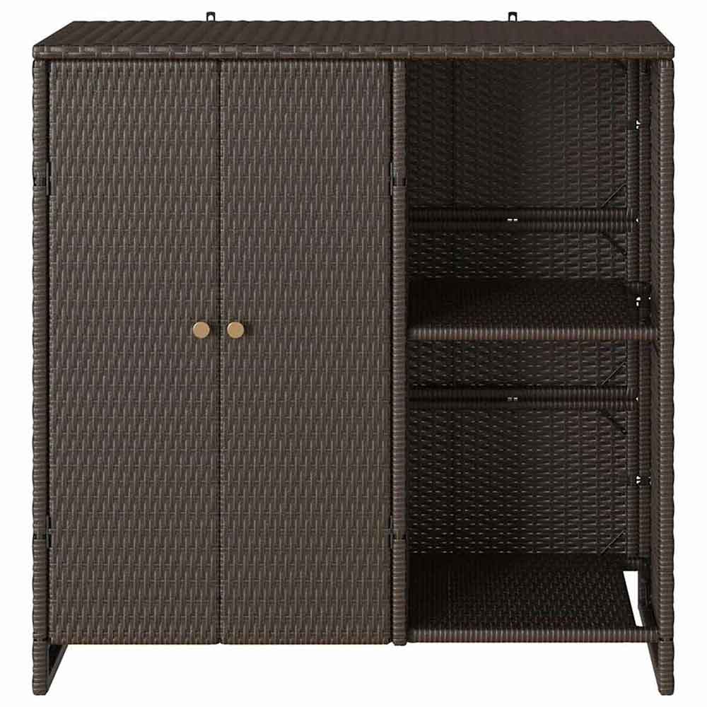 Bellport Rattan Storage Cabinet With 2 Doors In Brown