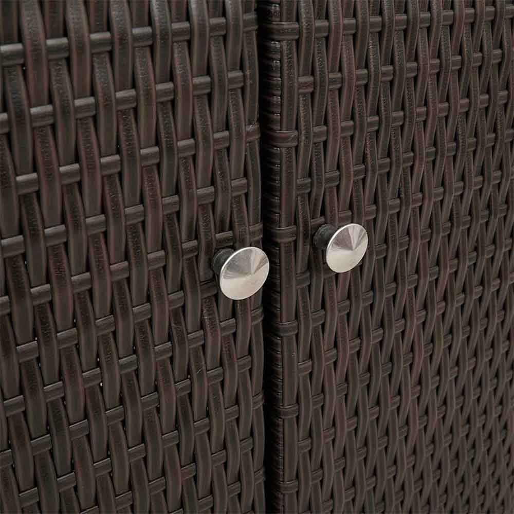 Bellport Rattan Storage Cabinet With 2 Doors In Brown
