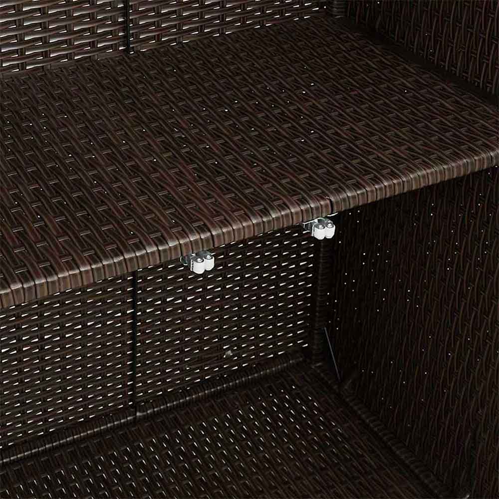 Bellport Rattan Storage Cabinet With 2 Doors In Brown