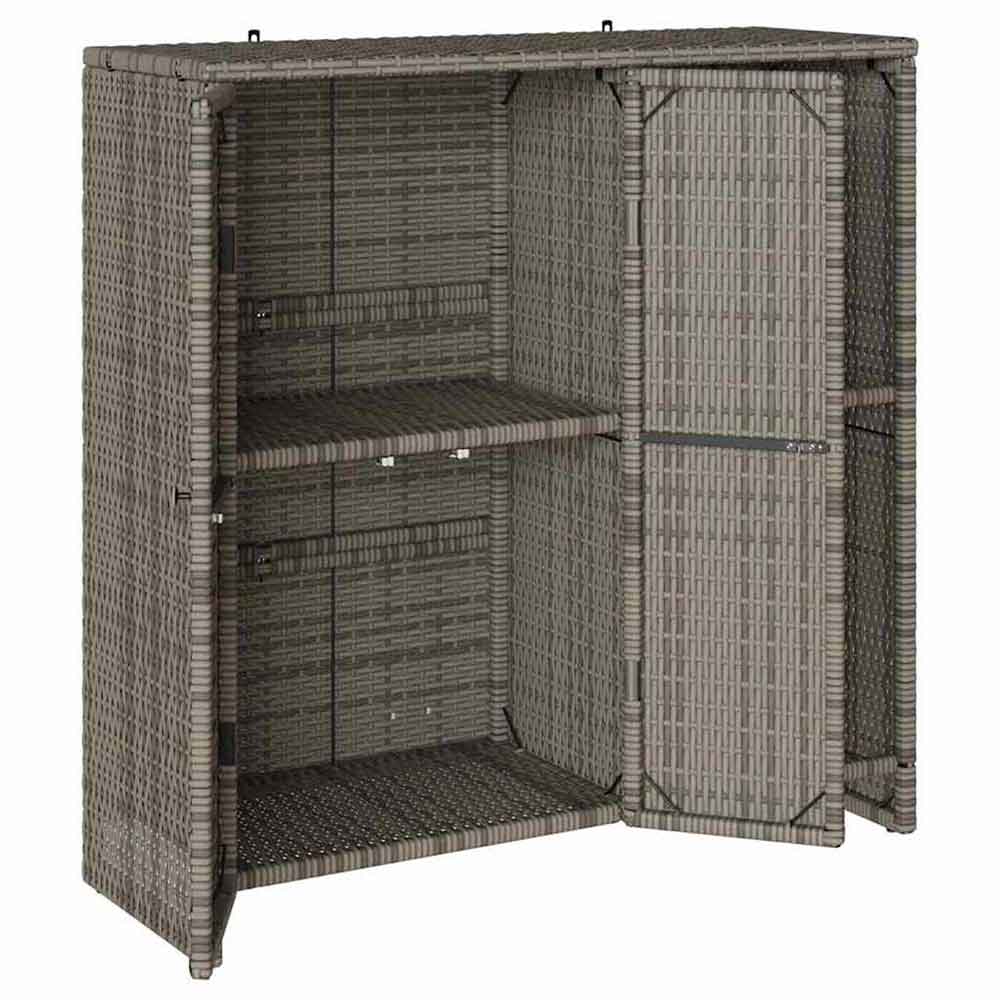 Bellport Rattan Storage Cabinet With 2 Doors In Grey