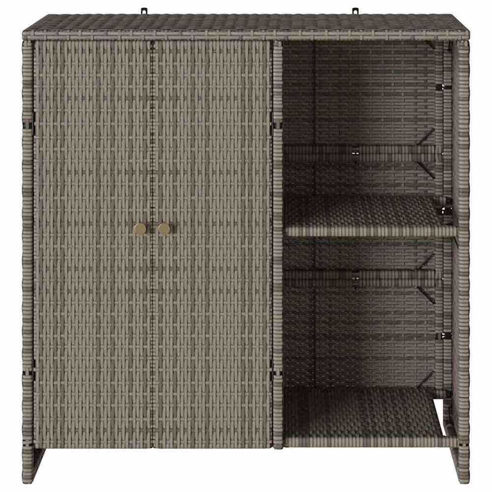 Bellport Rattan Storage Cabinet With 2 Doors In Grey