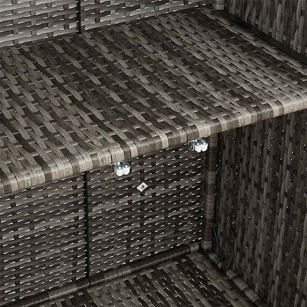 Bellport Rattan Storage Cabinet With 2 Doors In Grey