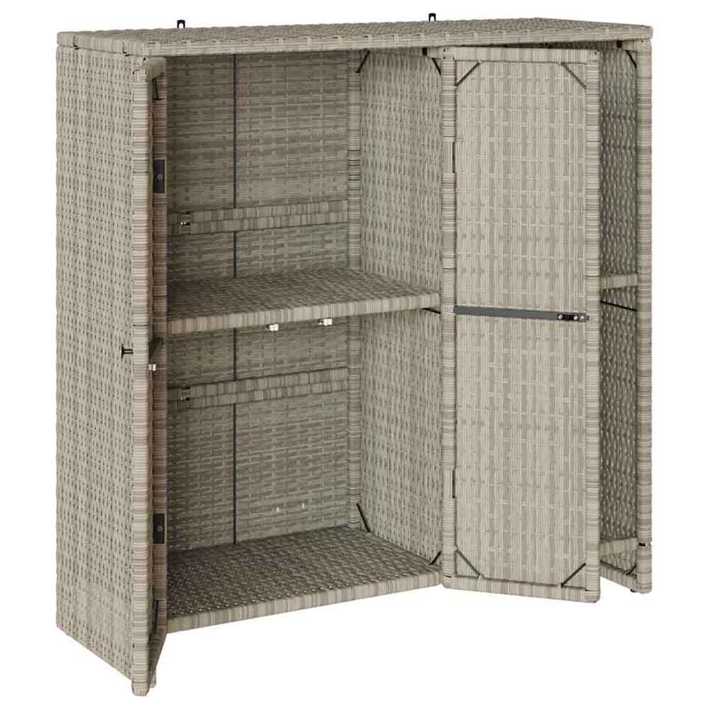 Bellport Rattan Storage Cabinet With 2 Doors In Light Grey