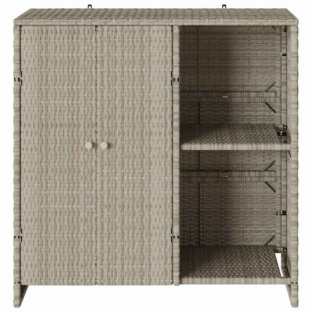 Bellport Rattan Storage Cabinet With 2 Doors In Light Grey