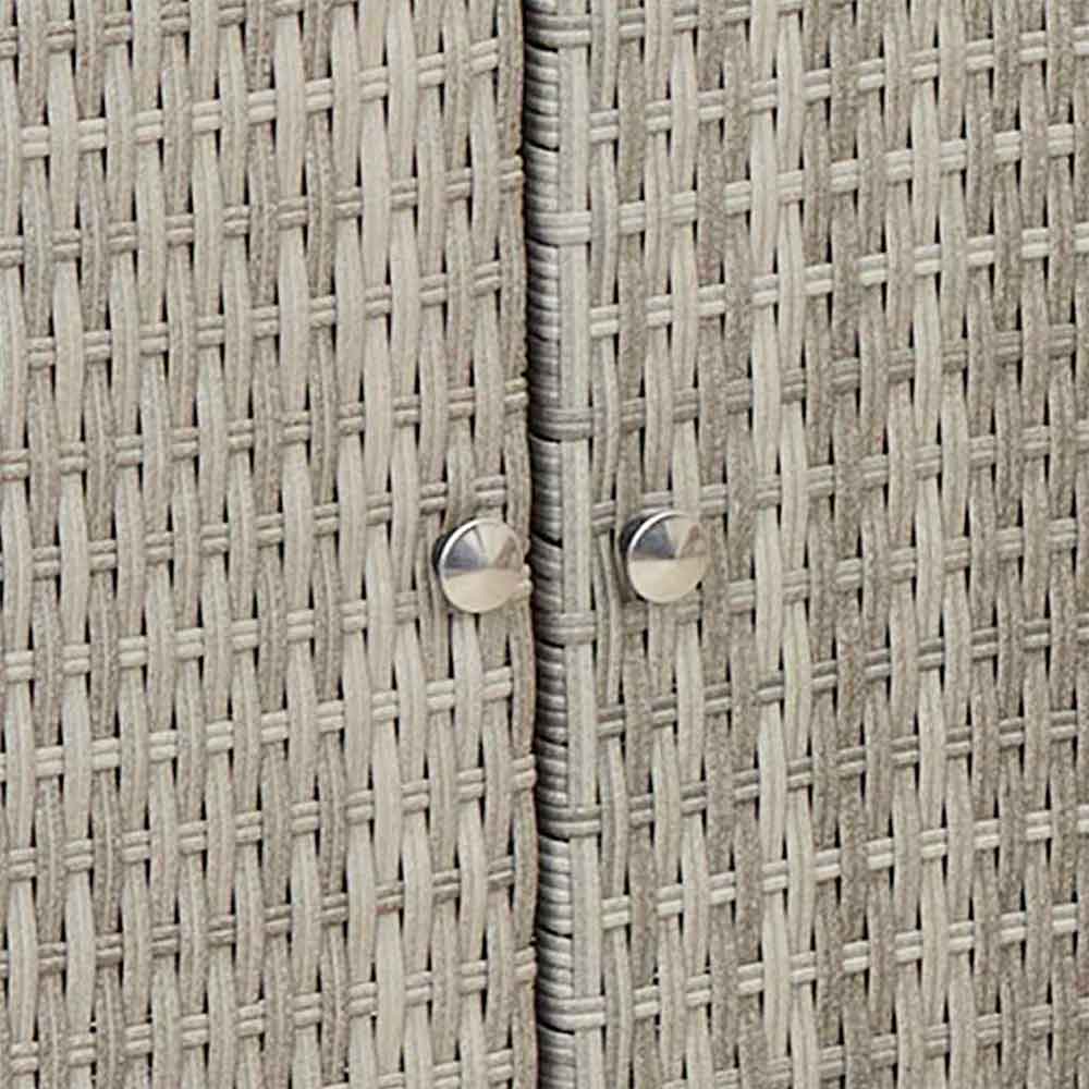 Bellport Rattan Storage Cabinet With 2 Doors In Light Grey