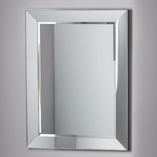 Product photograph of Bellport Rectangular Wall Mirror In Silver from Furniture in Fashion