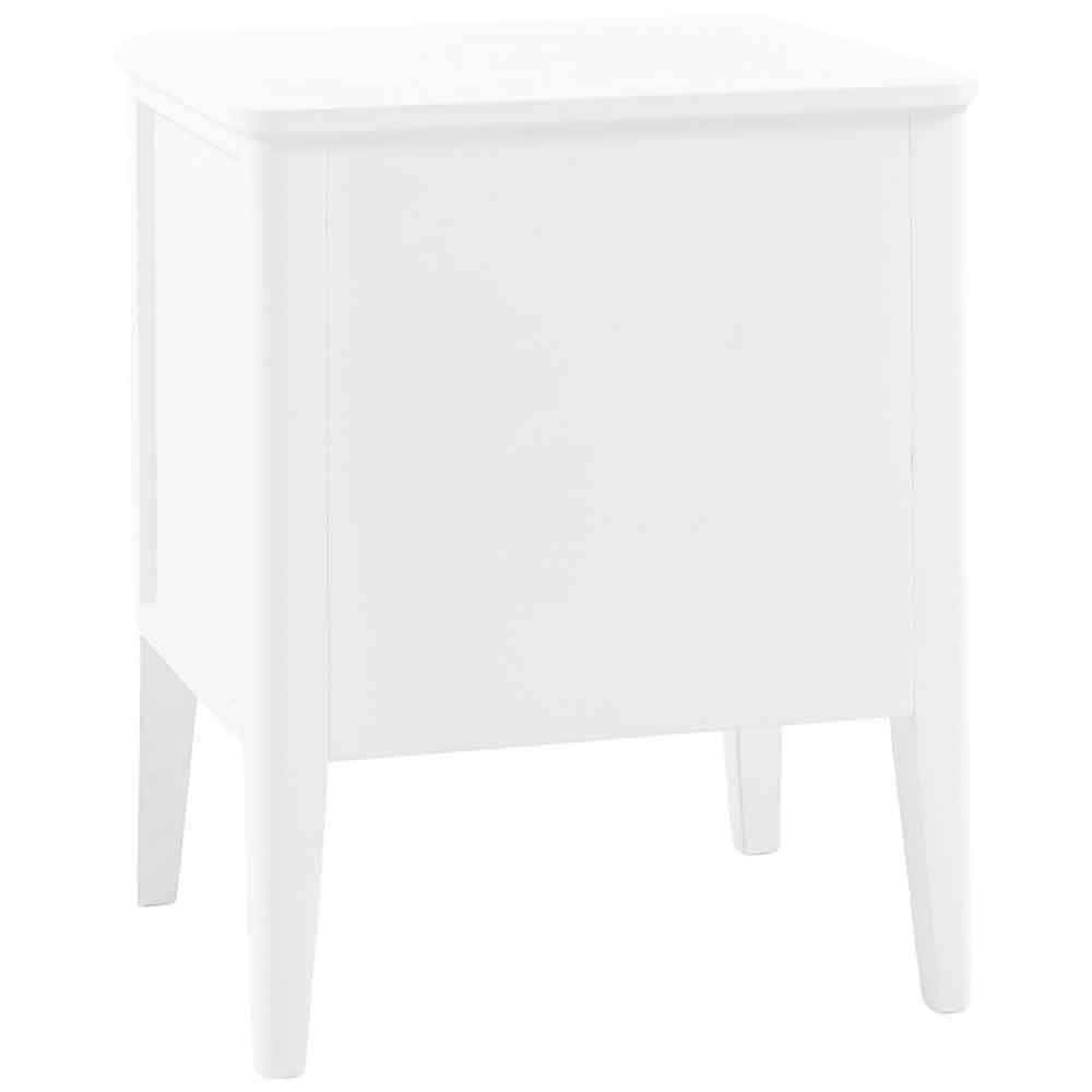 Bellville Wooden Bedside Cabinet With 2 Drawers In White