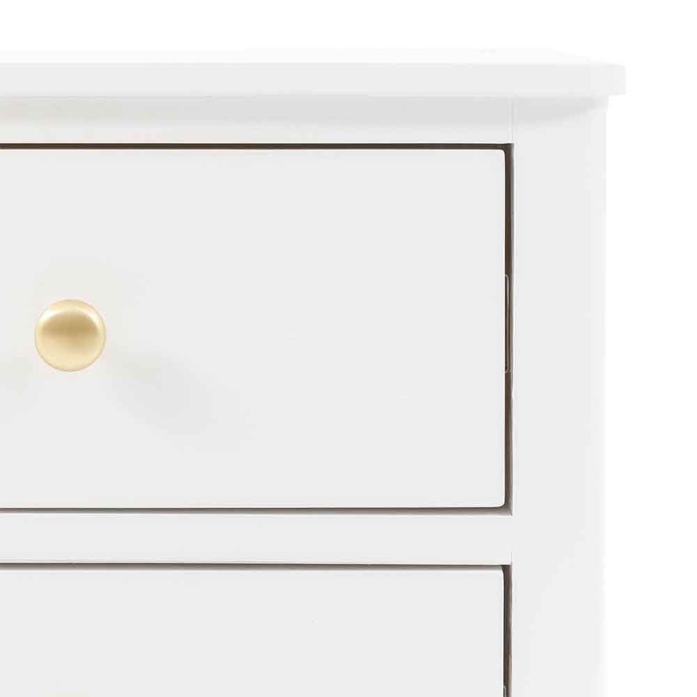 Bellville Wooden Bedside Cabinet With 2 Drawers In White