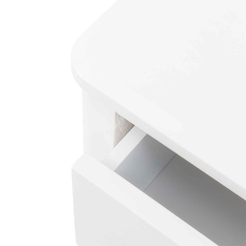 Bellville Wooden Bedside Cabinet With 2 Drawers In White