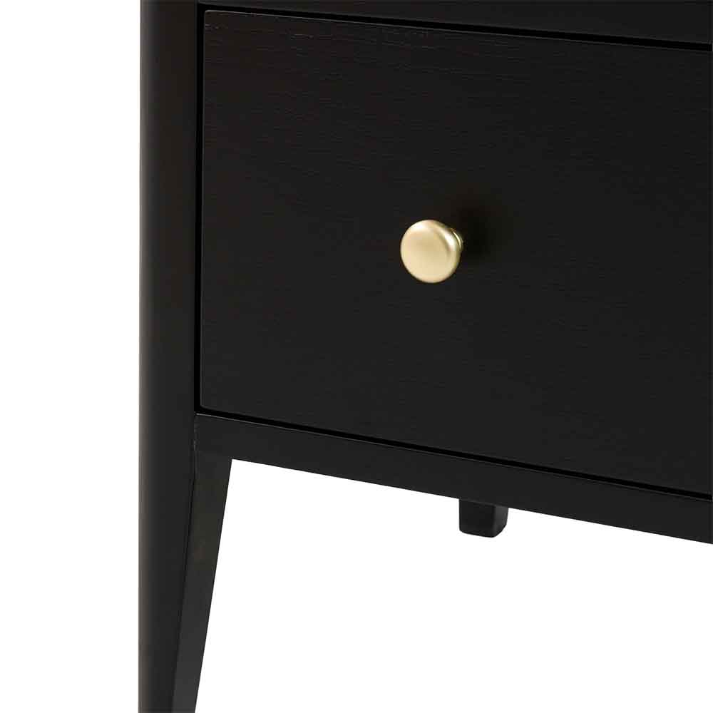 Bellville Wooden Chest Of 3 Drawers In Black