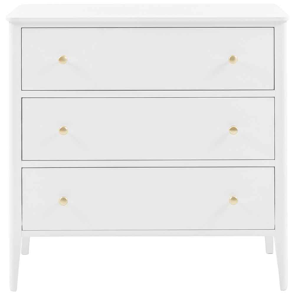 Bellville Wooden Chest Of 3 Drawers In White