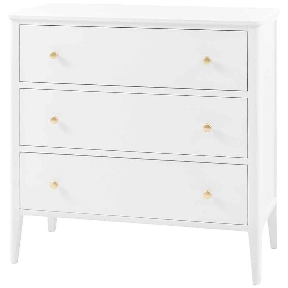 Bellville Wooden Chest Of 3 Drawers In White