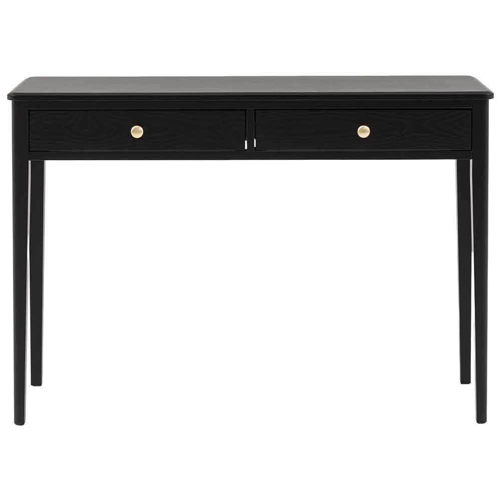 Bellville Wooden Console Table With 2 Drawers In Black
