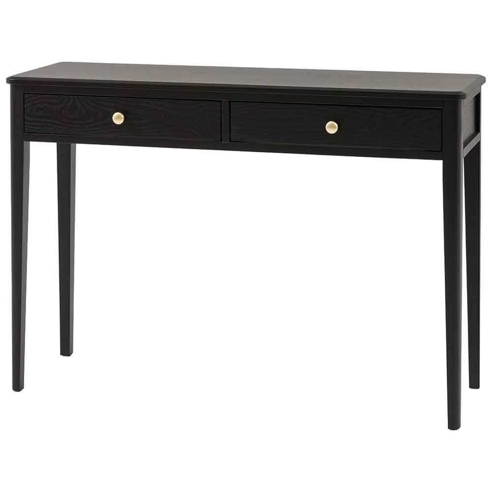 Bellville Wooden Console Table With 2 Drawers In Black