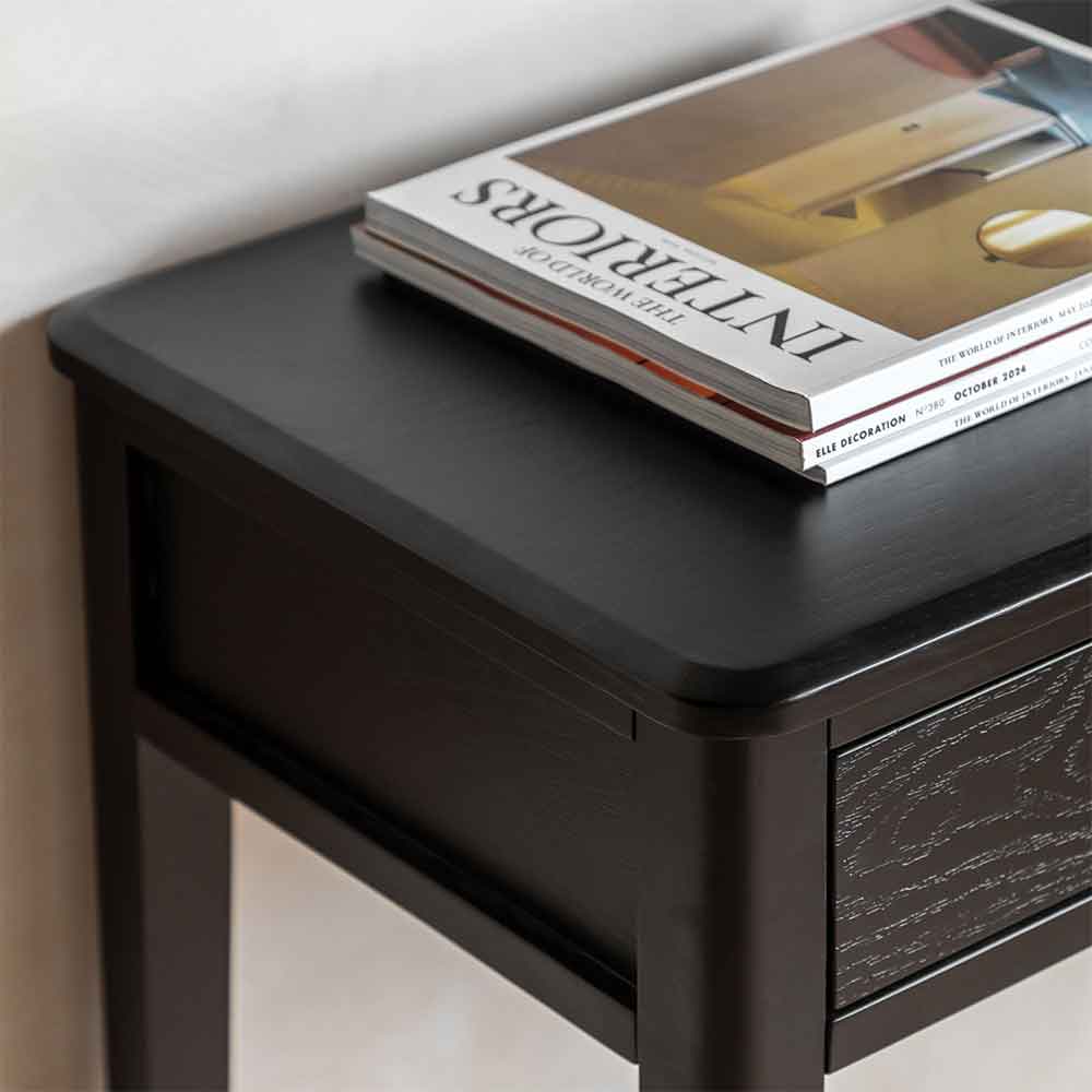 Bellville Wooden Console Table With 2 Drawers In Black