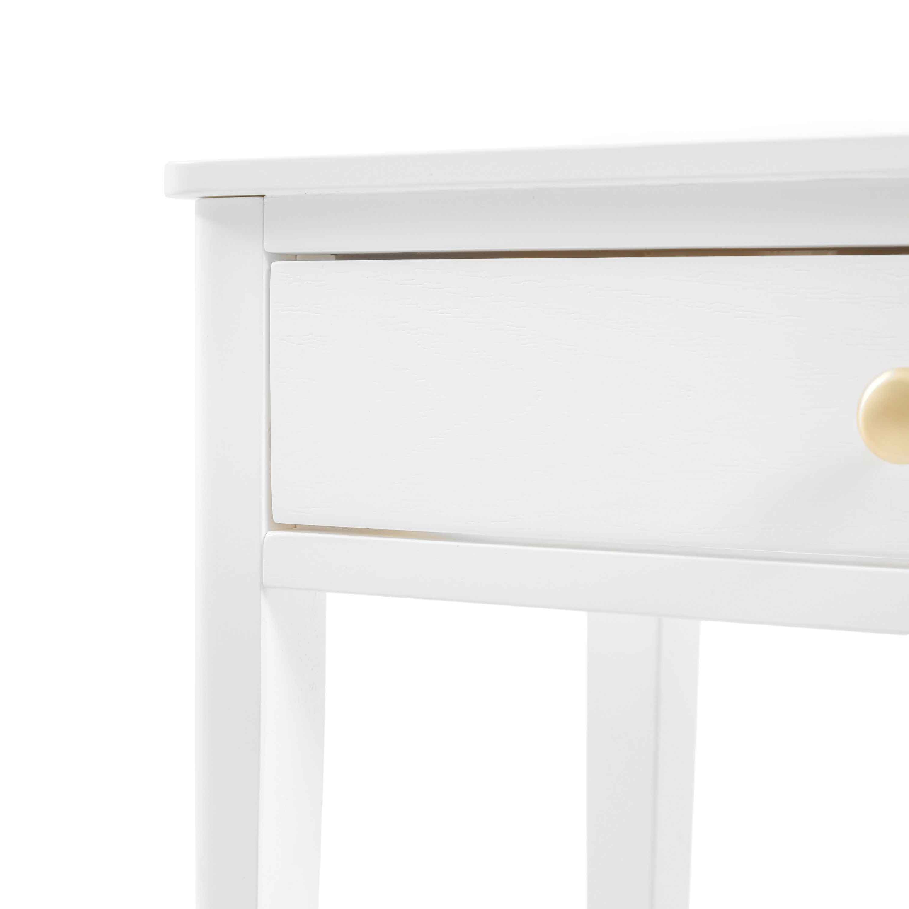 Bellville Wooden Console Table With 2 Drawers In White