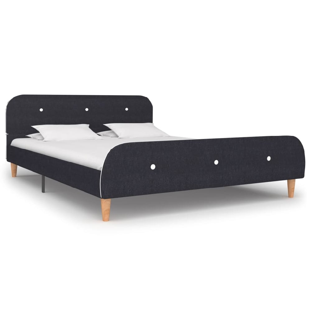 Read more about Bellvue fabric double bed in dark grey