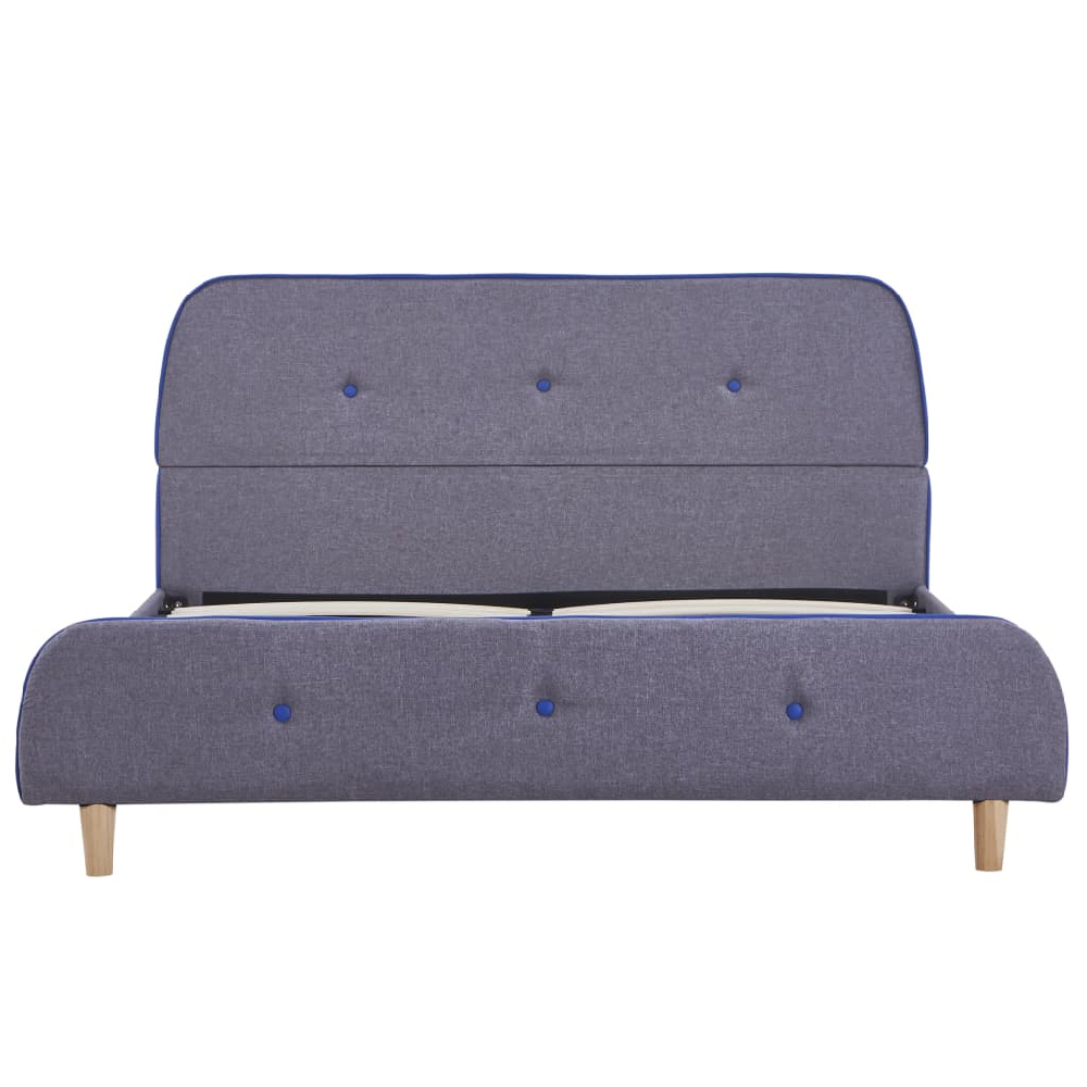 Bellvue Fabric Double Bed In Light Grey