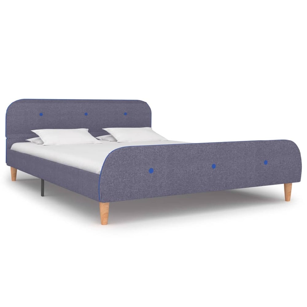 Read more about Bellvue fabric double bed in light grey