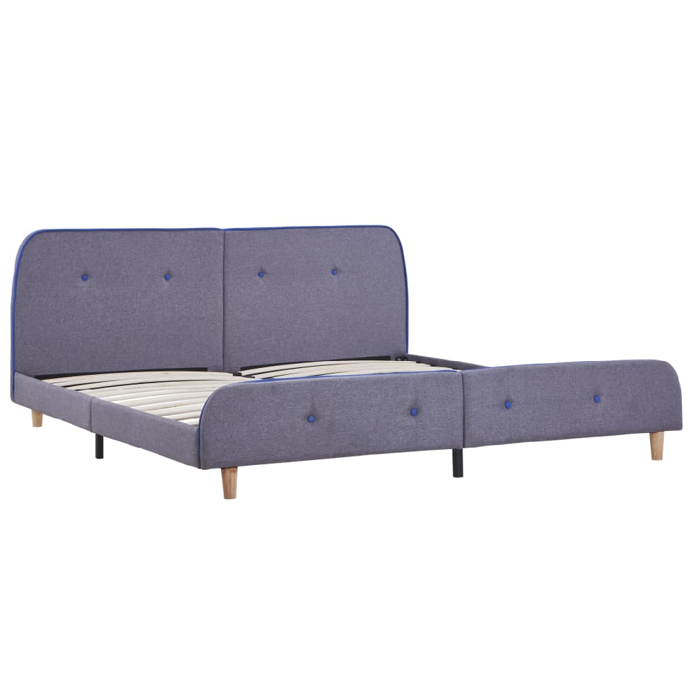 Bellvue Fabric King Size Bed In Light Grey