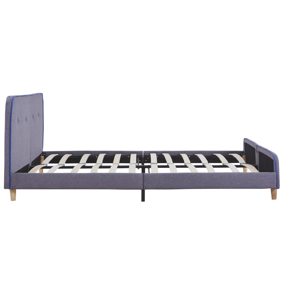 Bellvue Fabric King Size Bed In Light Grey