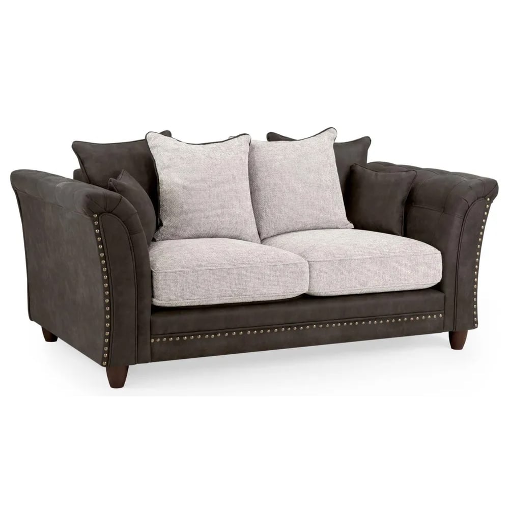 Read more about Bellvue faux leather 2 seater sofa in grey