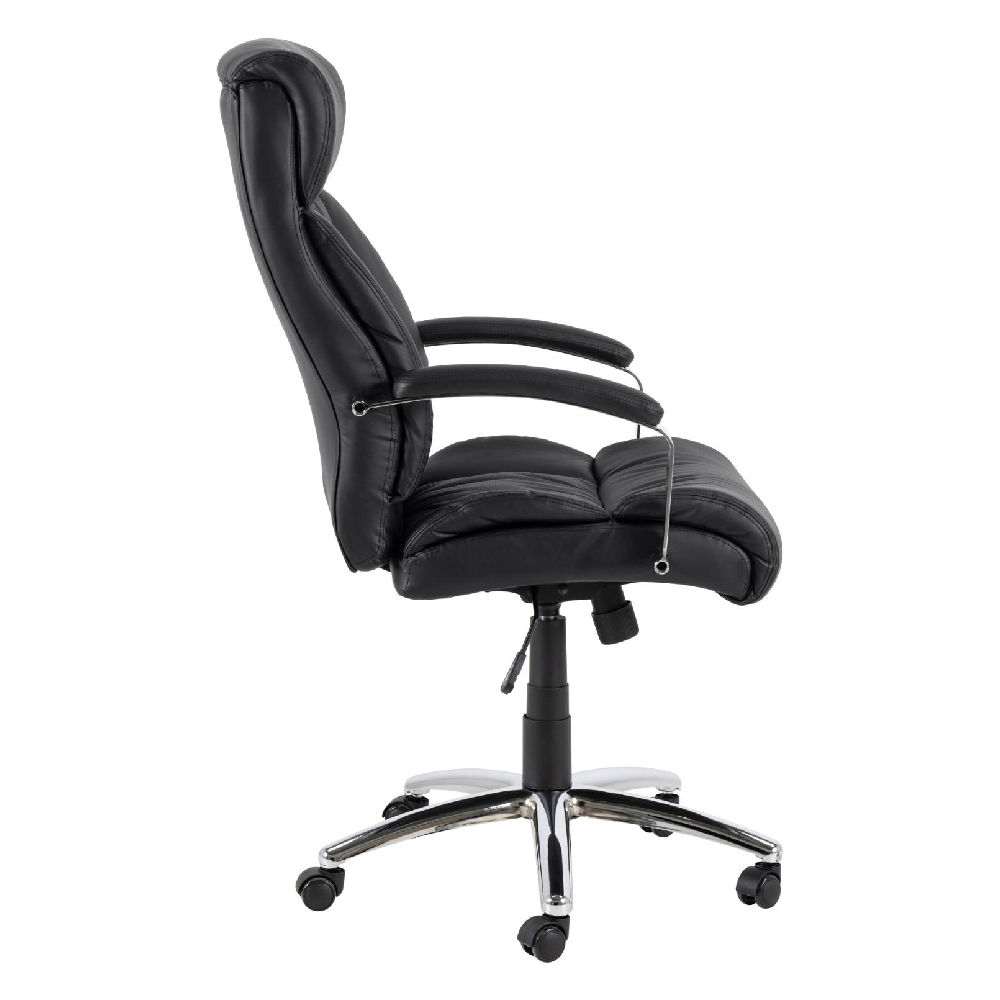 Bellvue PU Leather Home And Office Chair In Black