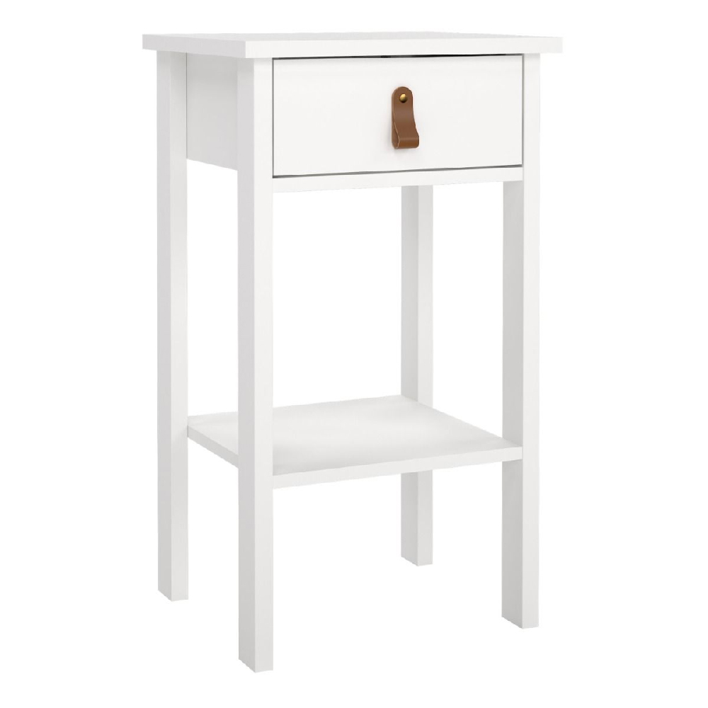 Belmar Wooden Bedside Cabinet With 1 Drawer In White