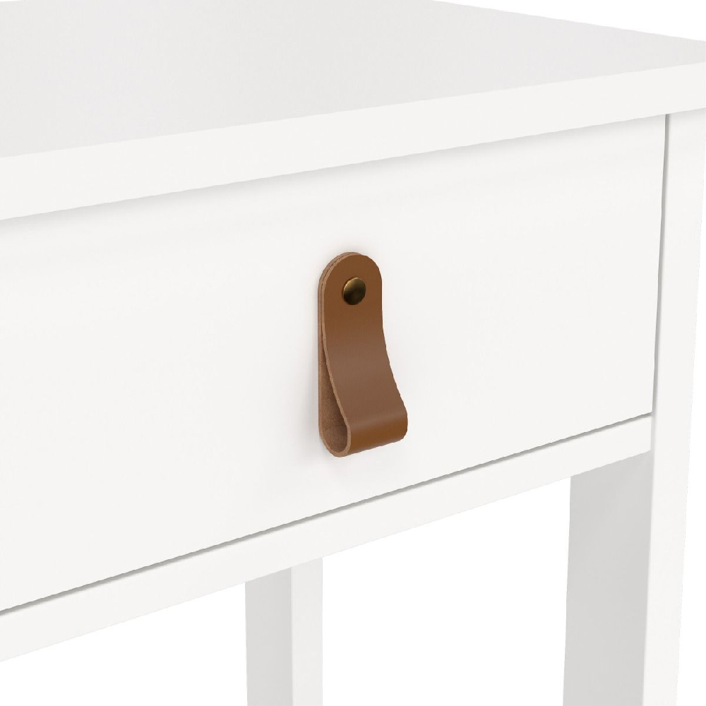 Belmar Wooden Bedside Cabinet With 1 Drawer In White