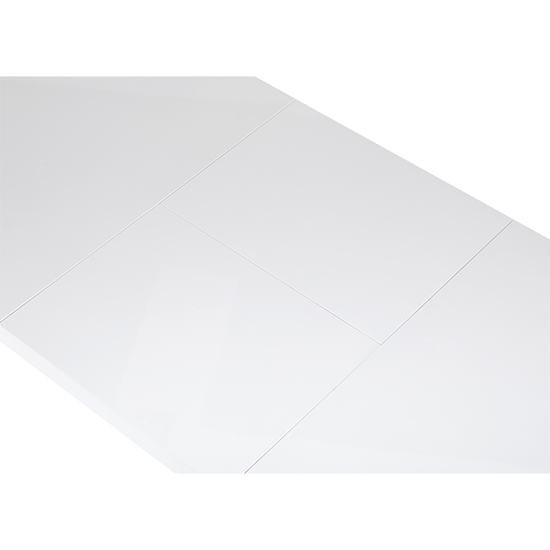 Belmonte High Gloss Extending Dining Table Large In White