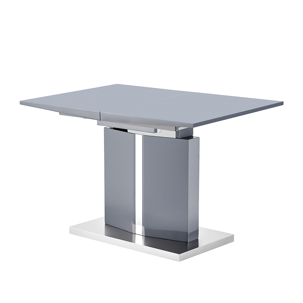 Belmonte High Gloss Extending Dining Table Small In Grey