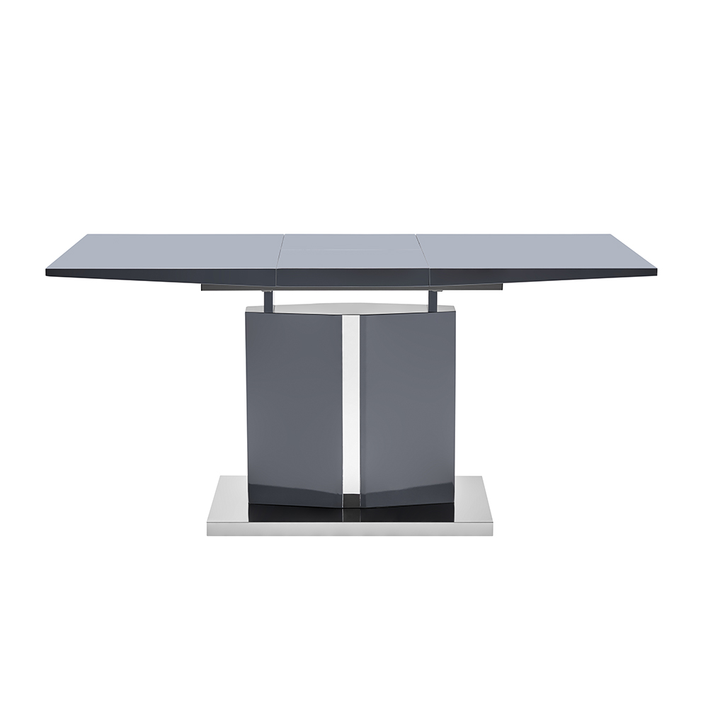 Belmonte High Gloss Extending Dining Table Small In Grey