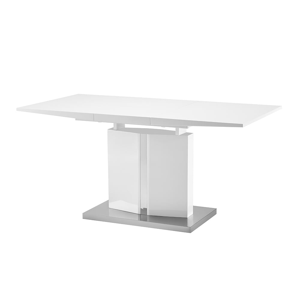 Belmonte High Gloss Extending Dining Table Small In White