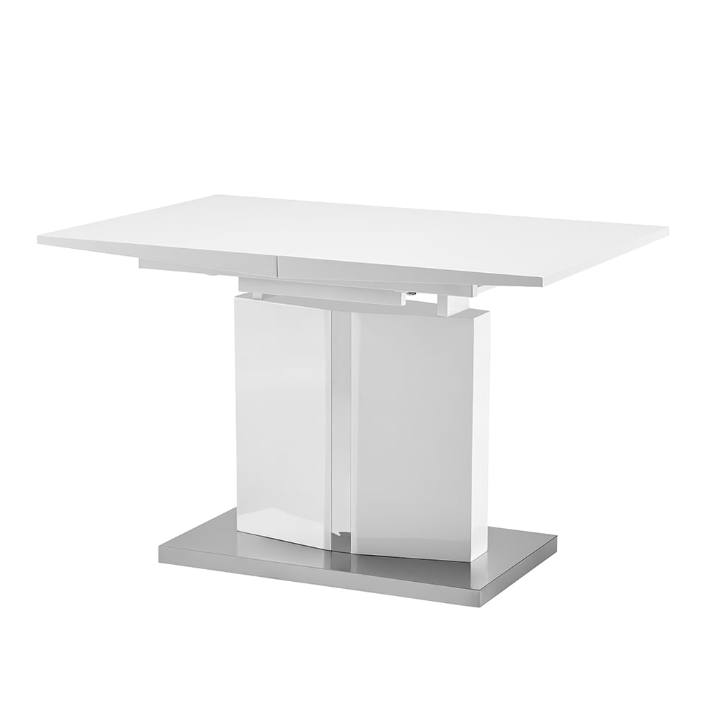 Belmonte High Gloss Extending Dining Table Small In White