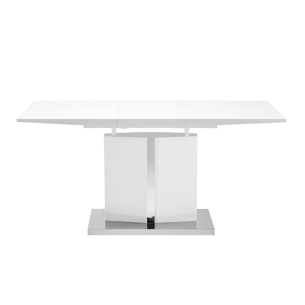 Belmonte High Gloss Extending Dining Table Small In White