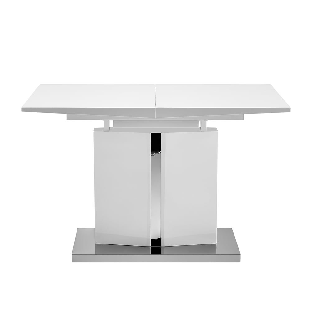 Belmonte High Gloss Extending Dining Table Small In White